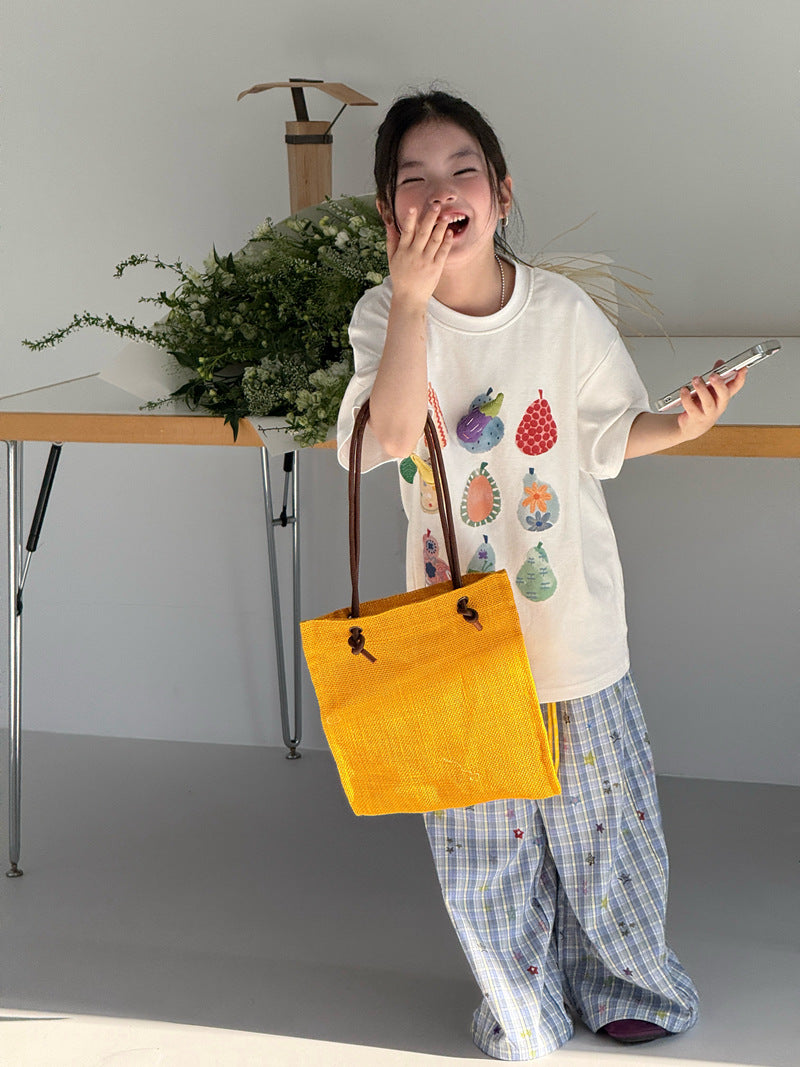 【120-160cm】蔬菜寬鬆T