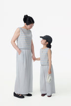 【90-150cm / M.L】【親子裝】日系一字領條紋背心