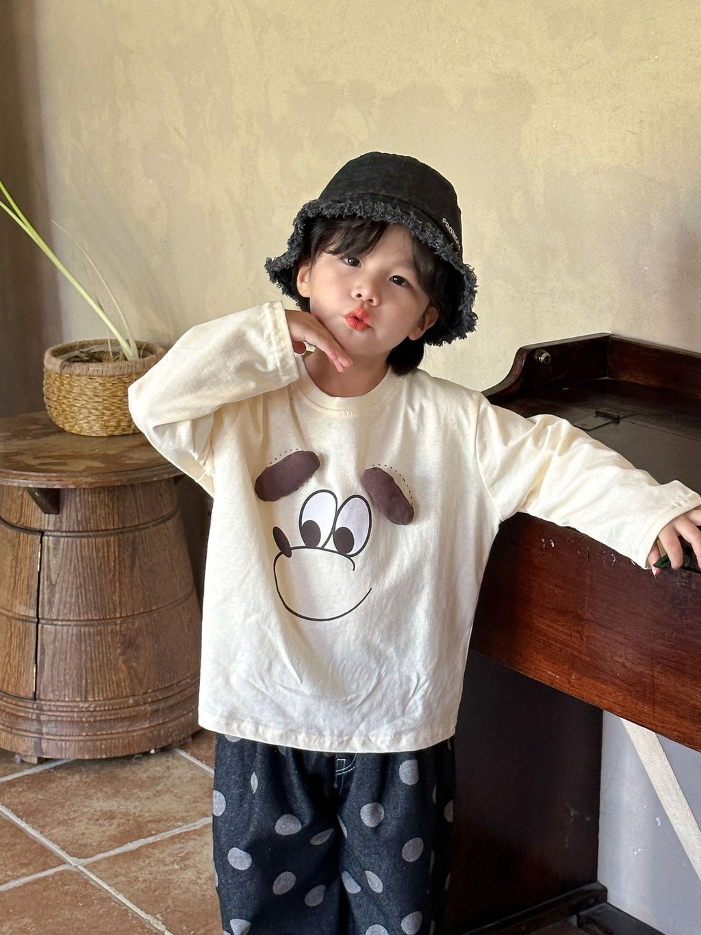 【現貨 80/120cm】波點牛仔褲 | 吊帶連衣裙