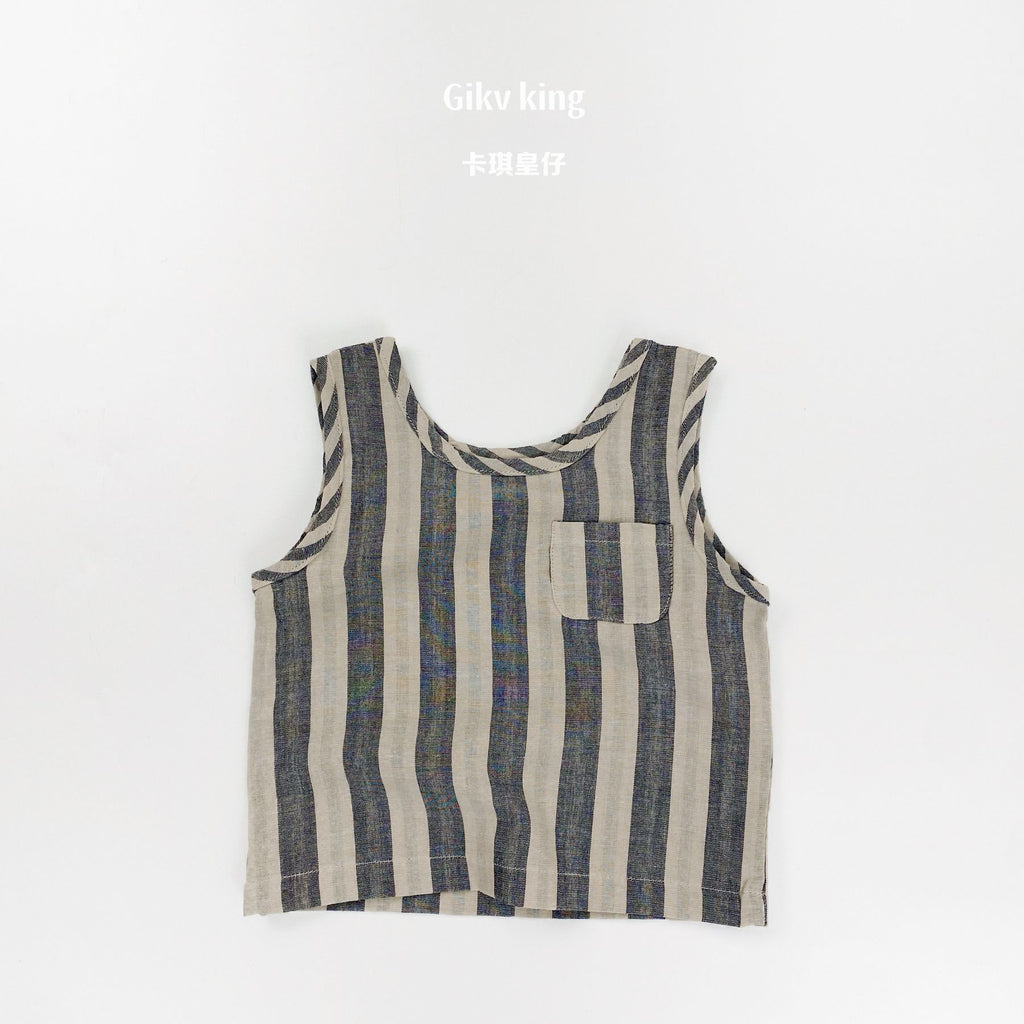 【80-130cm】條紋小背心