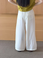 【100-170cm】肌理感水洗不易皺竹棉涼感防蚊褲
