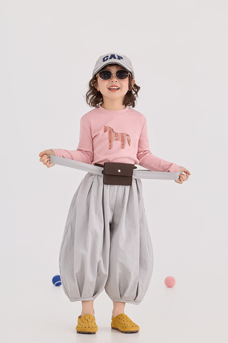 【90-150cm】吊帶燈籠九分褲