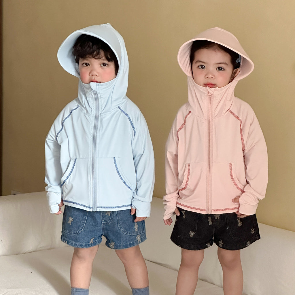 【80-150cm】冰絲連帽防曬外套