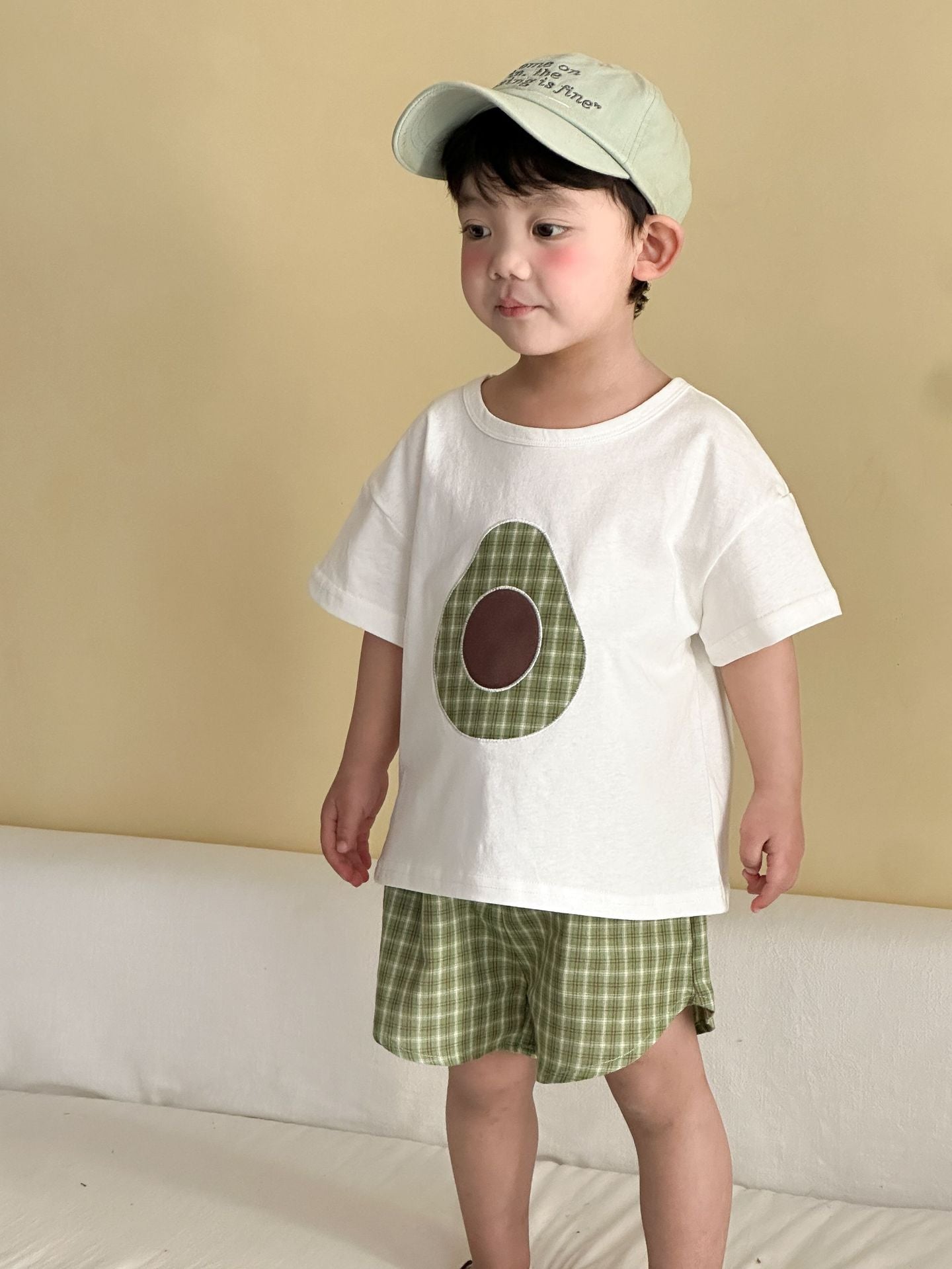 【80-150cm】水果格紋居家服套裝