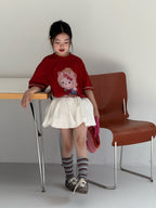 【120-160cm】雲朵蓬蓬感花苞 鬆緊腰燈籠裙