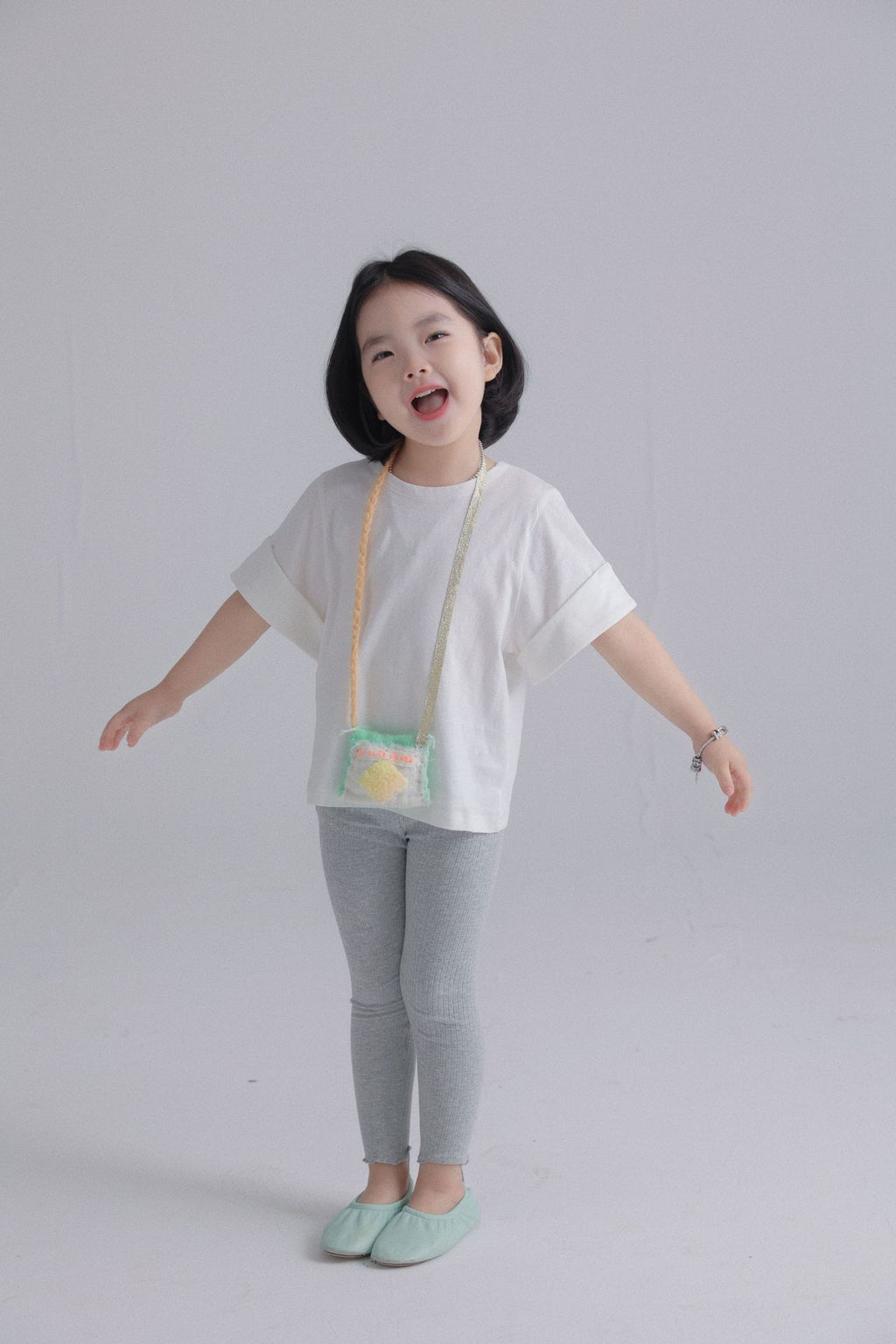 【90-150cm / F】【親子裝】日系薄款彈性坑條密邊打底褲