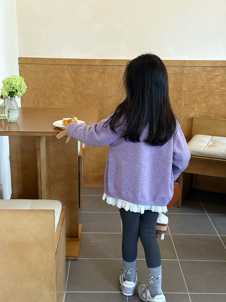 【現貨160cm】針織純色單排扣毛衣外套