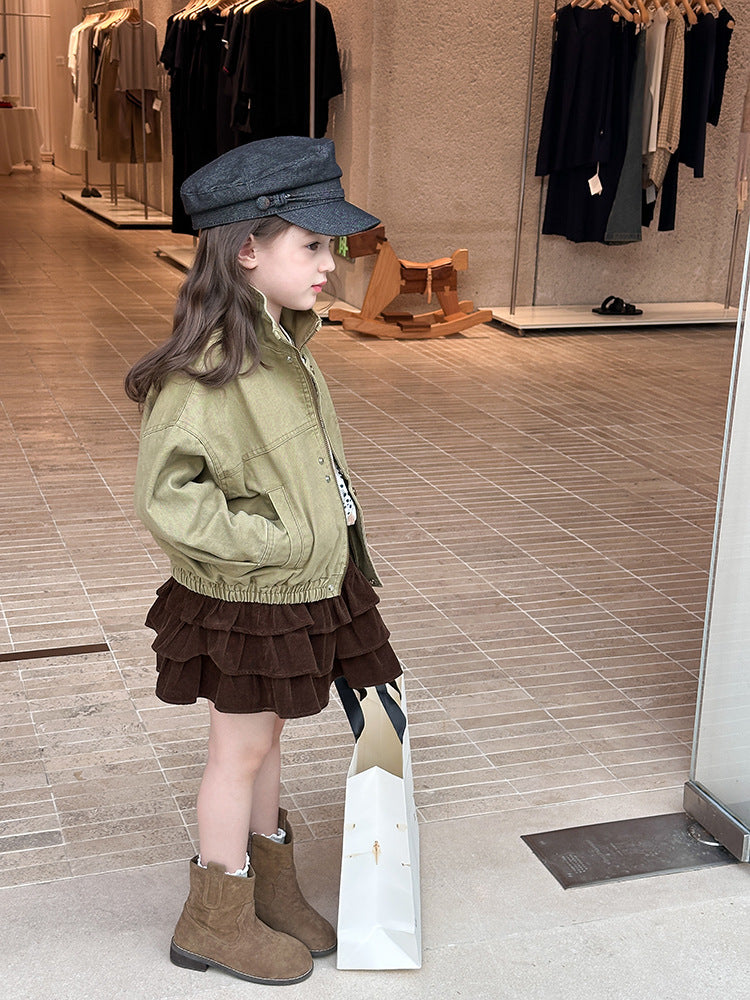 【現貨 160cm】韓版帥氣工裝機車夾克