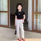 【90-150cm】美式牛仔棉窄直筒褲