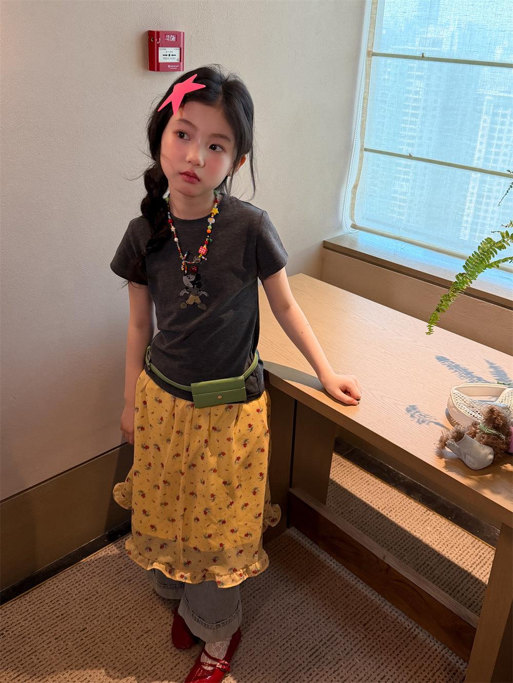 【100-160cm】純棉親膚米奇印花T
