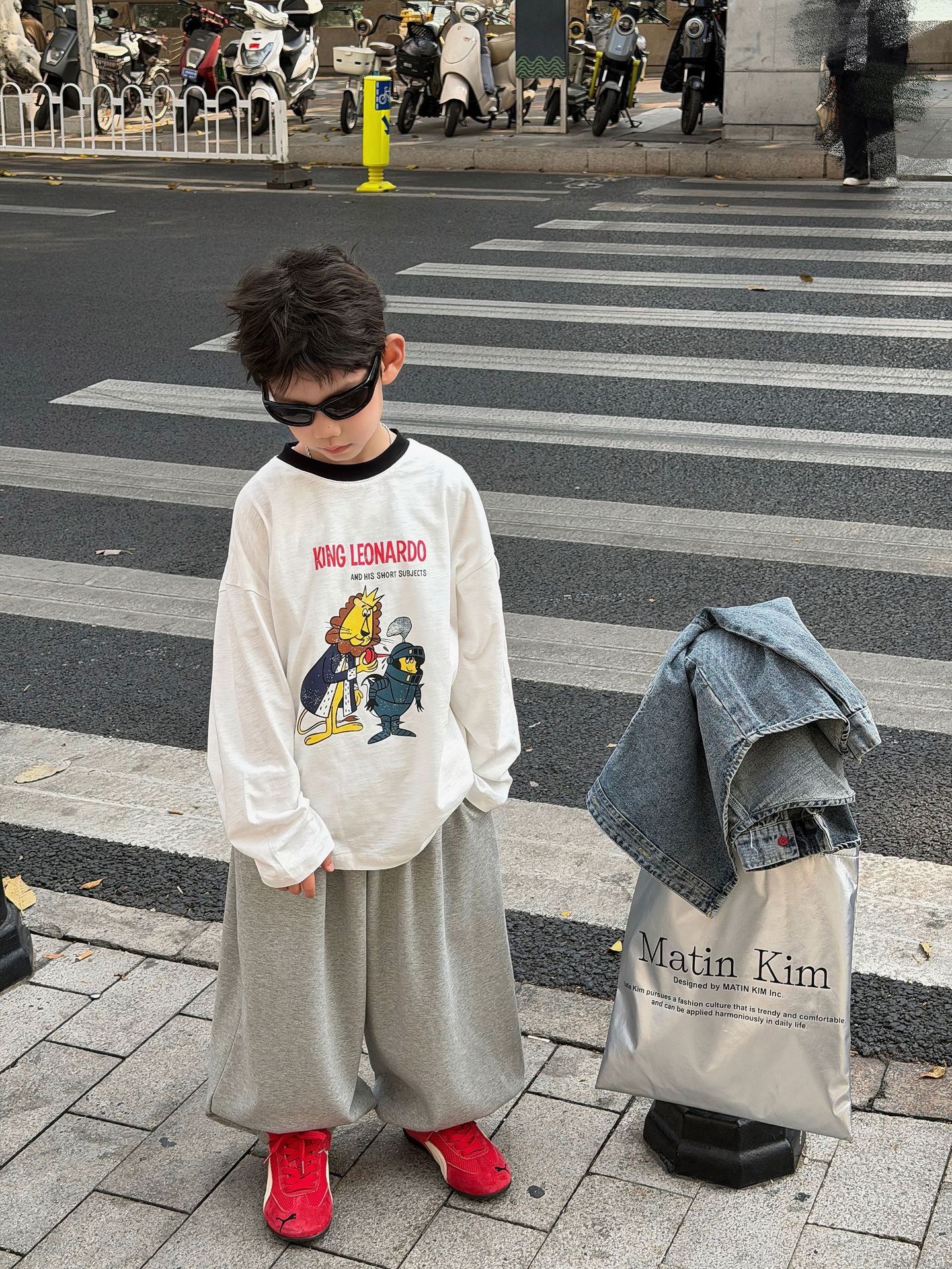 【90-160cm】卡通長袖T