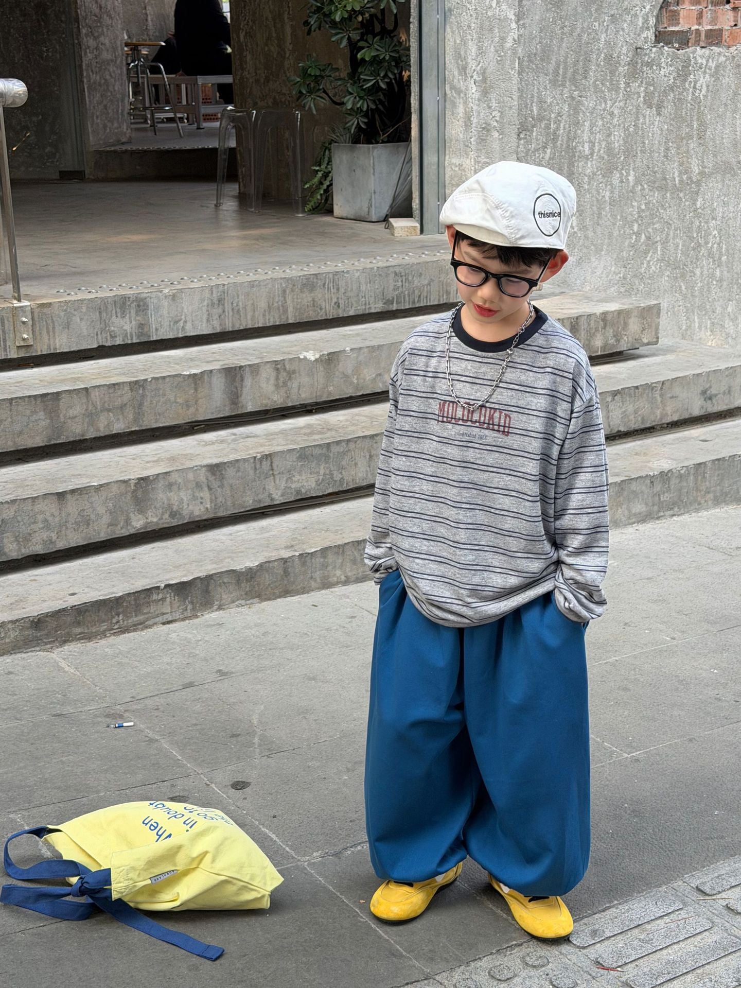 【90-160cm】韓版卡通條紋T