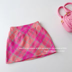 【90-150cm】彩色格紋半身裙