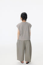 【90-150cm / M.L】【親子裝】日系純色九分蘿蔔休閒褲