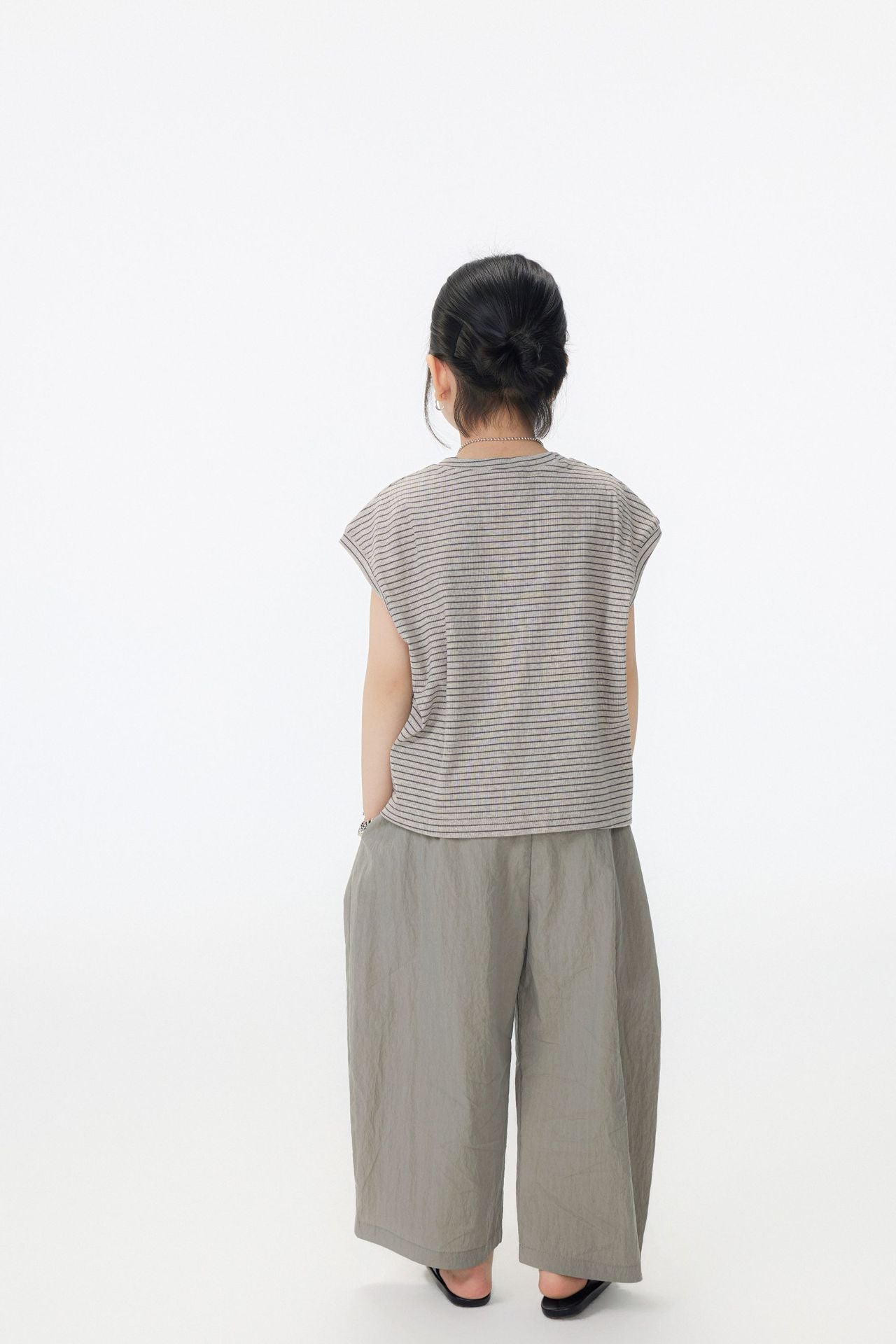 【90-150cm / M.L】【親子裝】日系純色九分蘿蔔休閒褲