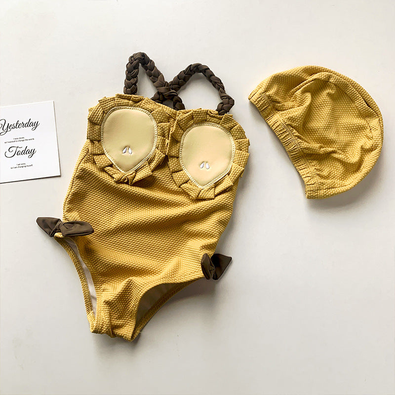 【80-130cm】趣味可愛水果連身泳裝