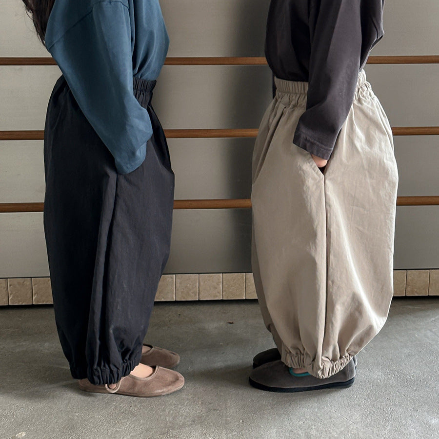 【80-140cm】棉布九分束腳褲