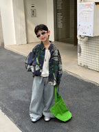 【90-160cm】潮帥抽象派藝術襯衫