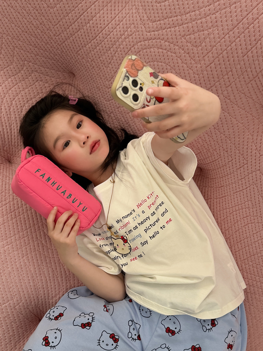 【100-160cm】休閒寬鬆雙面KT印花T