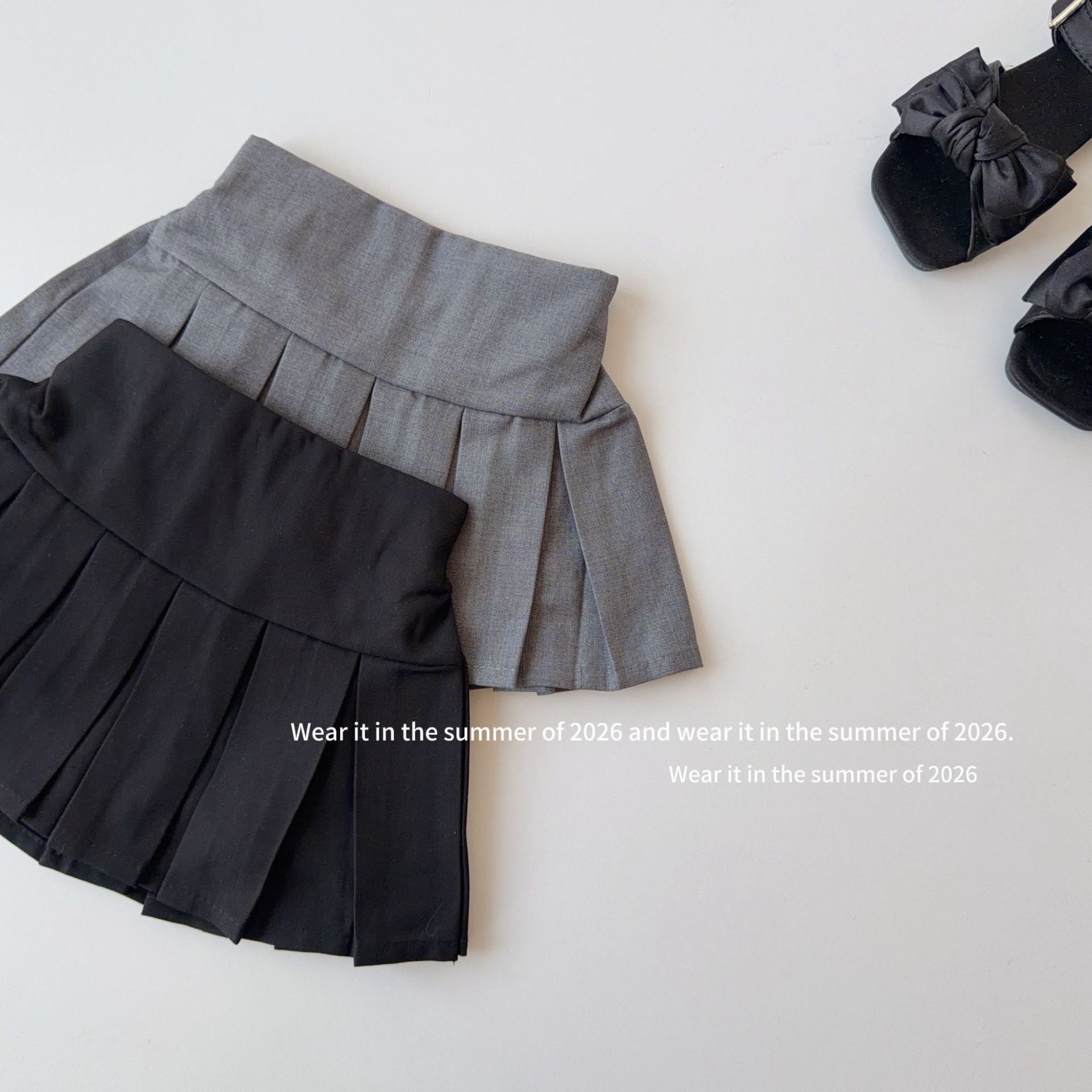 【90-150cm】【帶安全褲】高腰A字百褶裙