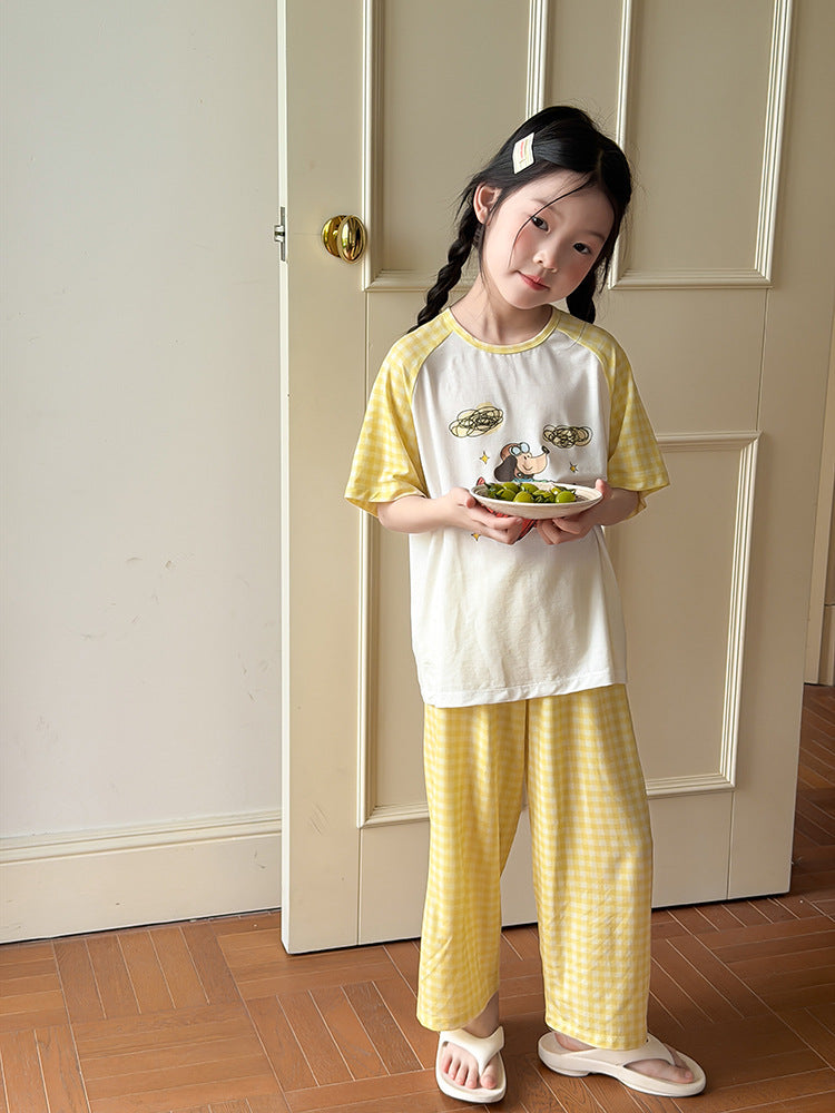 【100-170cm】5色-萊賽爾軟糯垂感彈性居家服套裝