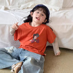 【90-140cm】米妮可愛真兩件上衣 | 破洞牛仔褲