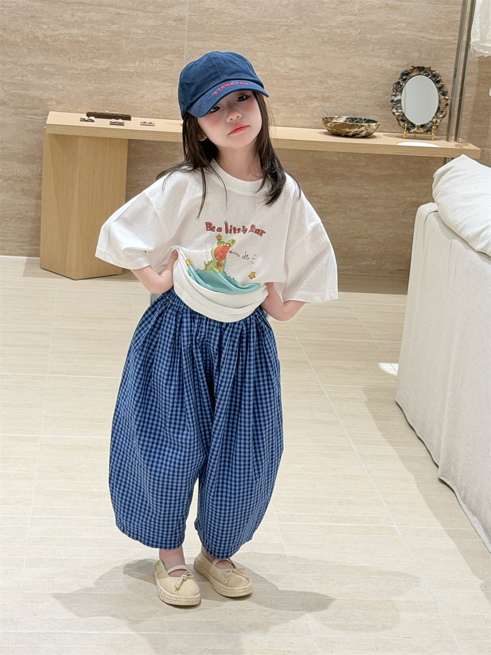 【90-150cm】韓系可愛卡通數位印花T
