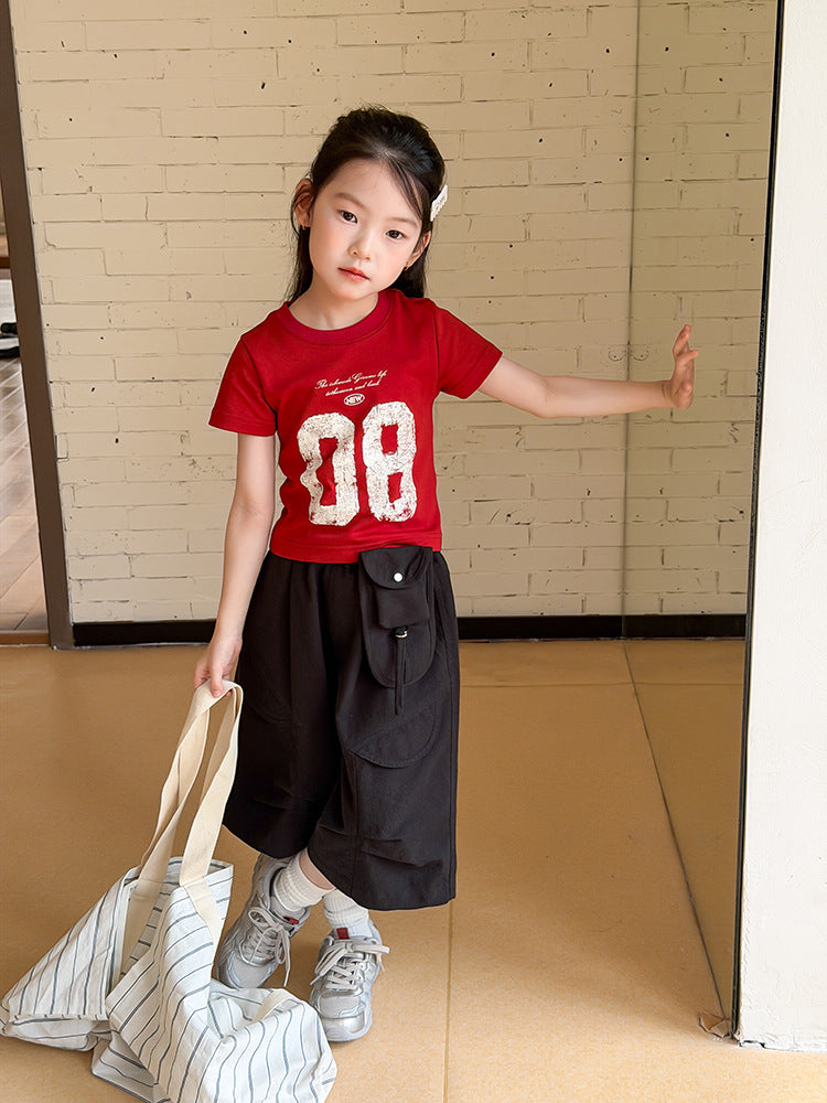 【100-170cm】工裝休閒七分褲