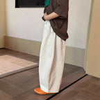 【90-150cm】韓系慵懶闊腿休閒褲