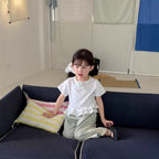 【90-140cm】(2色)韓版波點荷葉邊T