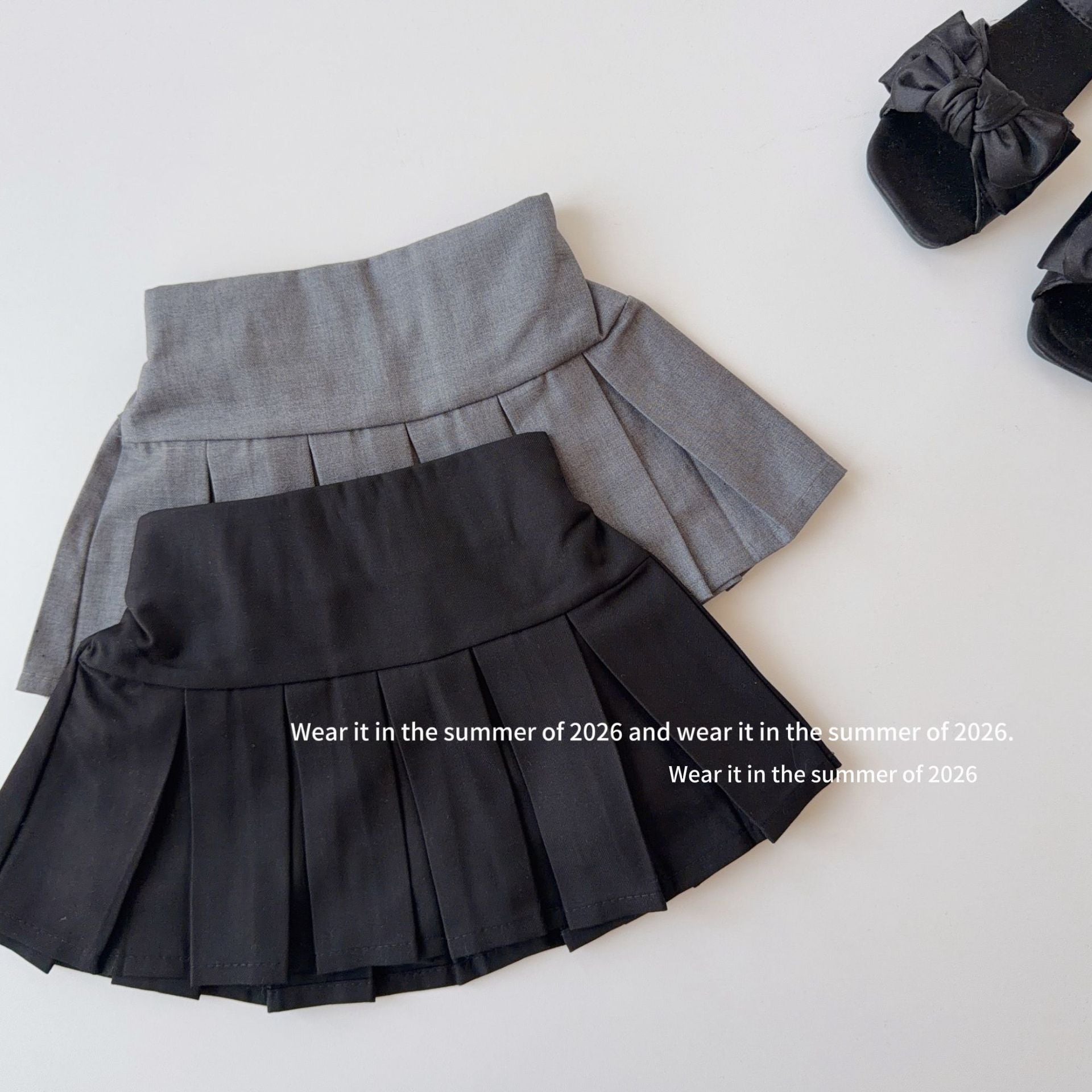【90-150cm】【帶安全褲】高腰A字百褶裙