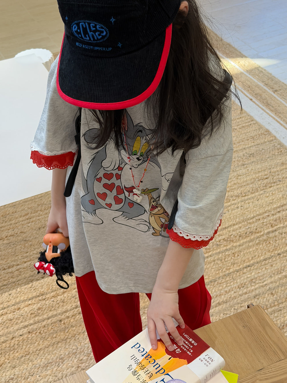 【100-160cm】湯姆貓圓領寬鬆上衣