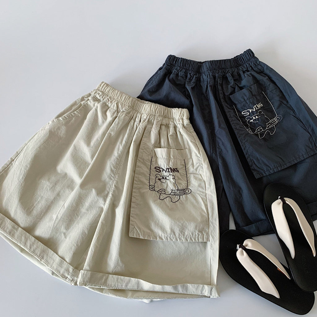 【90-140cm】口袋小熊中褲