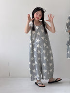 【100-160cm】滿印星星連身褲 | 套裝