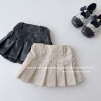 【90-150cm】時尚軟皮褲裙