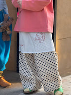 【90-140cm】米奇休閒T | 波點寬鬆闊腿褲