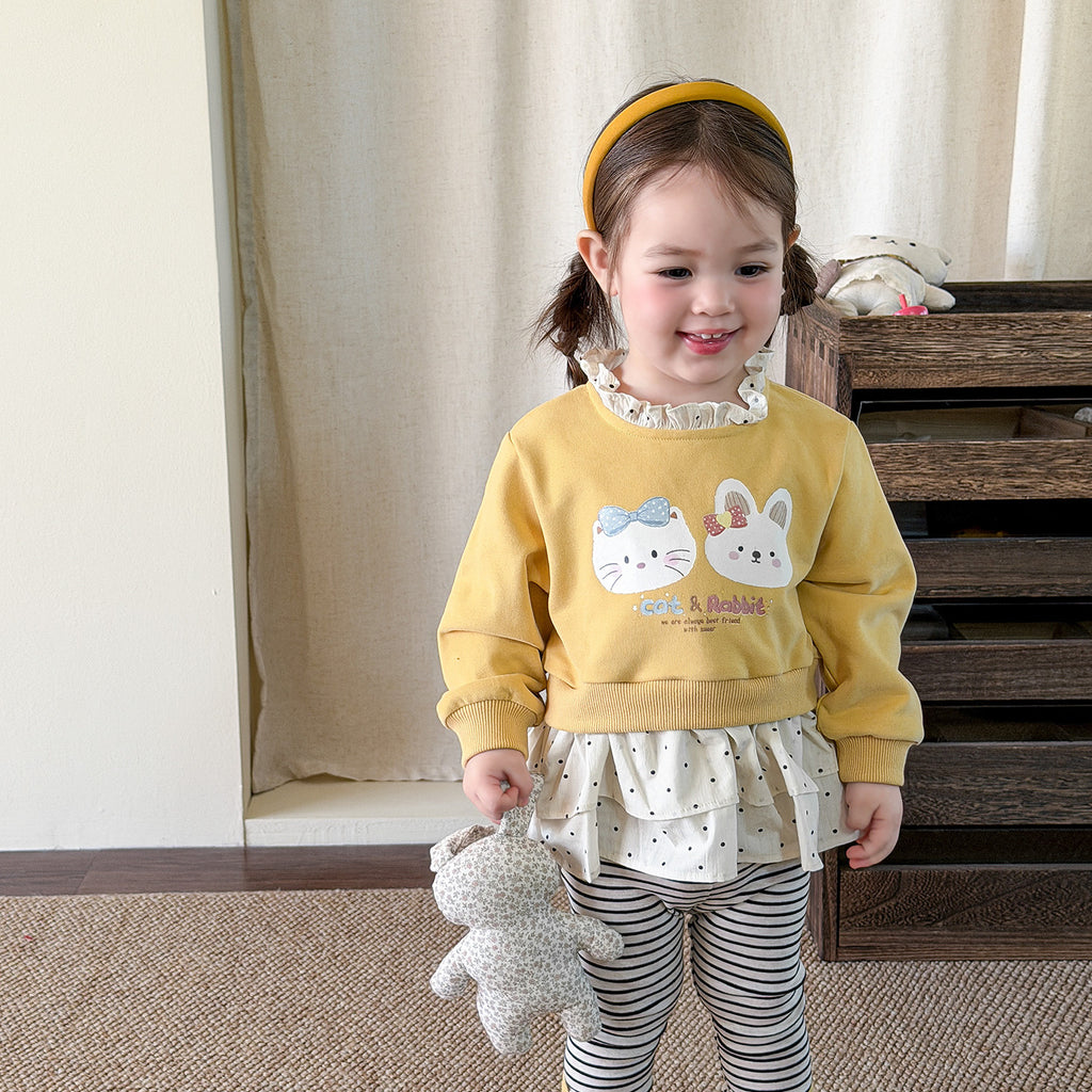 【73-110cm】時髦上假兩件上衣