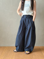 【100-170cm】3色-輕薄寬鬆口袋工裝休閒褲