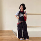 【120-160cm】插肩彈性印花T