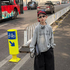 【90-160cm】字母破洞設計感T