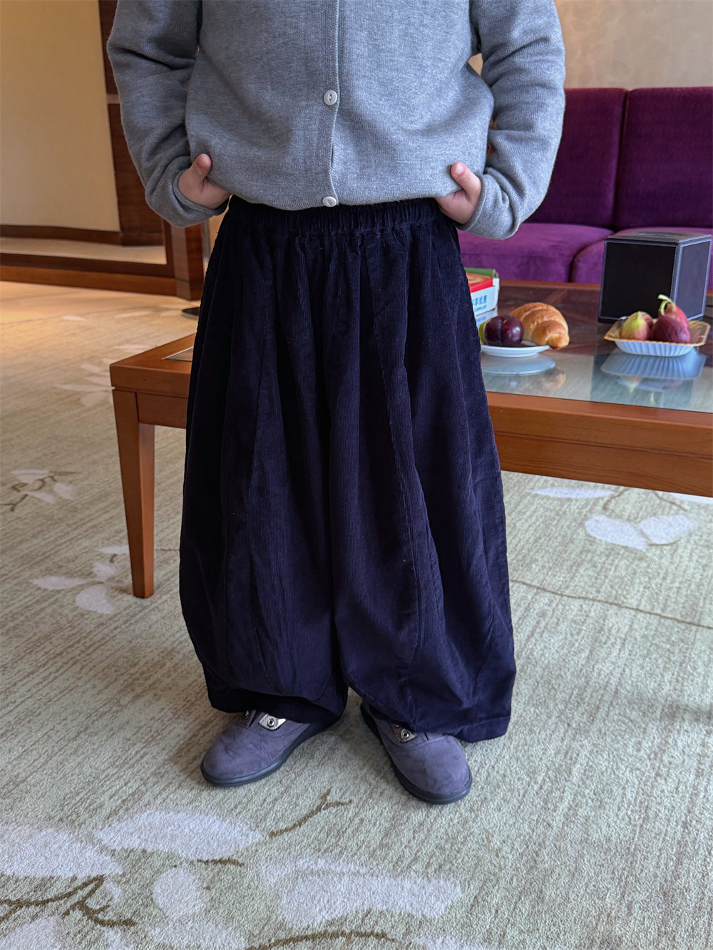 【100-160cm】꒰2色꒱燈芯絨南瓜褲