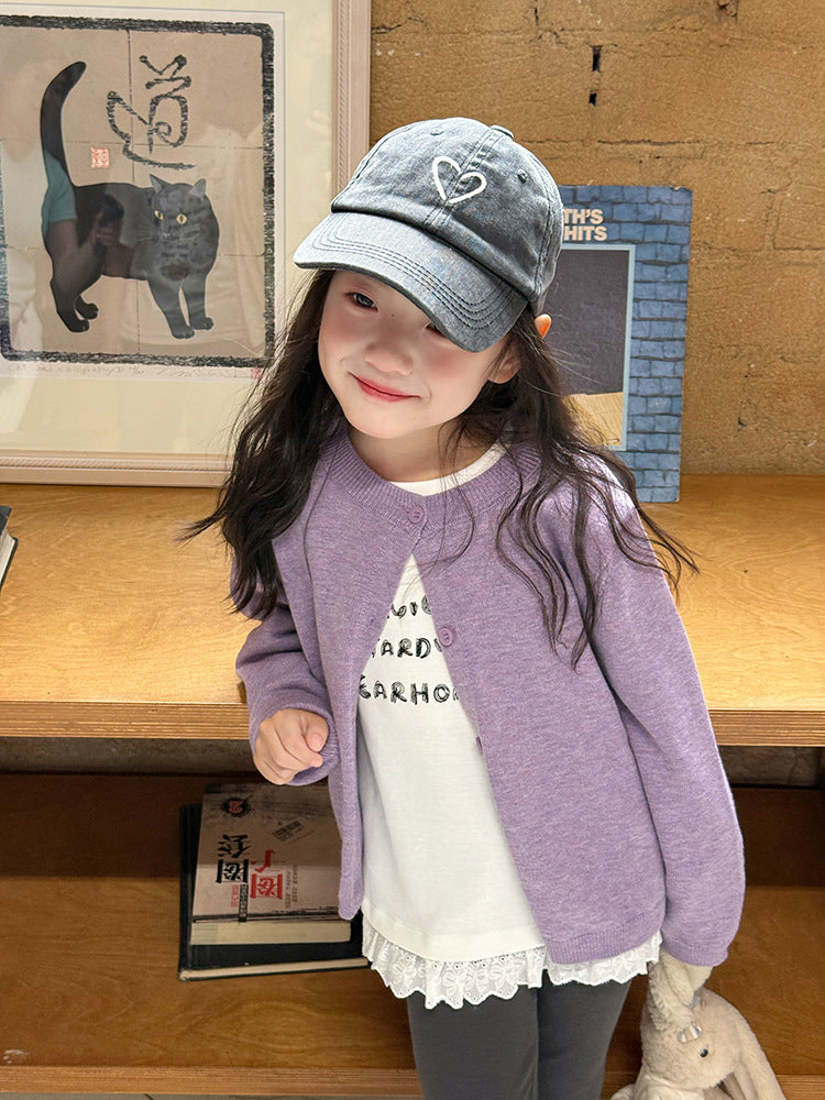 【現貨160cm】針織純色單排扣毛衣外套