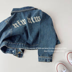 【90-150cm】【含皮帶】重工刺繡牛仔套裝