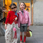 【90-140cm】麻花針織開衫 | KT休閒褲