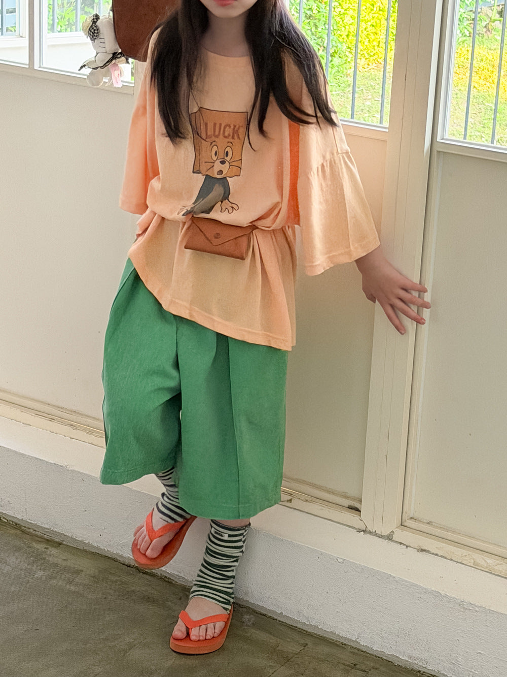 【100-160cm】韓版老鼠卡通T