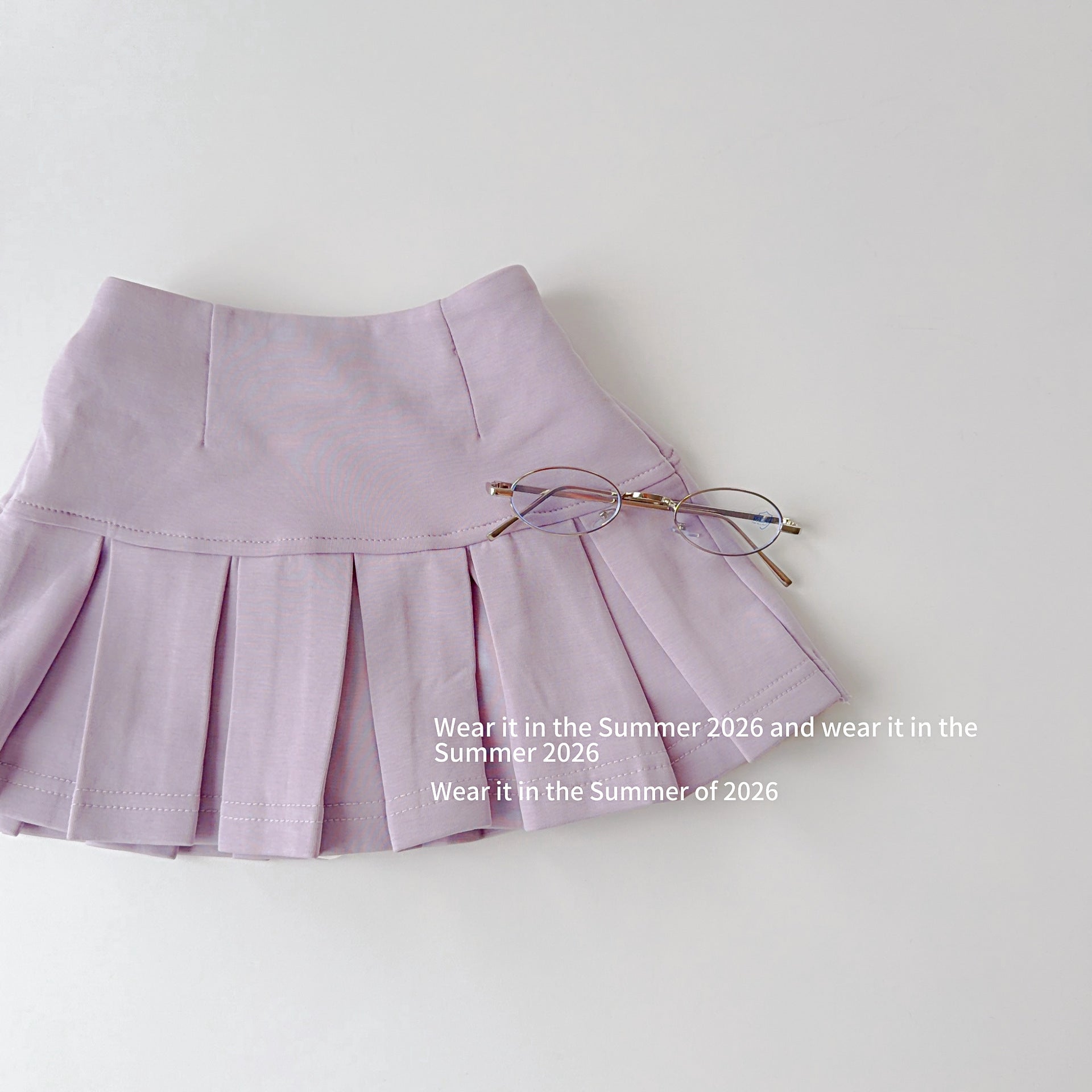 【90-150cm】【帶安全褲】彩色百褶裙辣妹彈性裙子