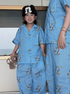 【100-160cm】【親子裝】卡通印花居家服套裝