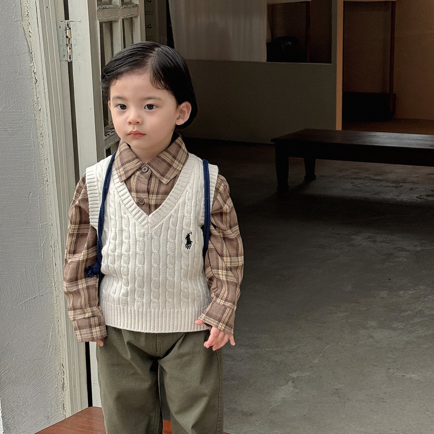 【73-110cm】韓版工裝風四件式套裝