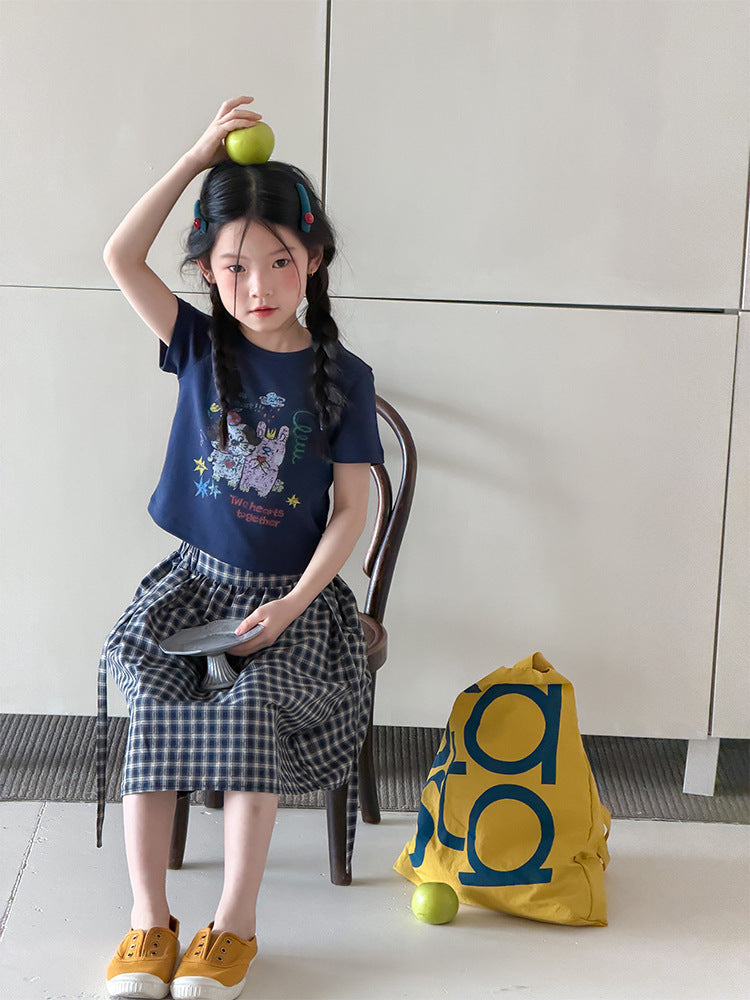 【100-170cm】舒適高彈卡通修身辣妹T