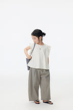 【90-150cm / M.L】【親子裝】日系純色九分蘿蔔休閒褲
